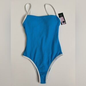 Wild Fable Blue High Leg One Piece Swim Suit Women’s Size XXS NWT Bathing Suit